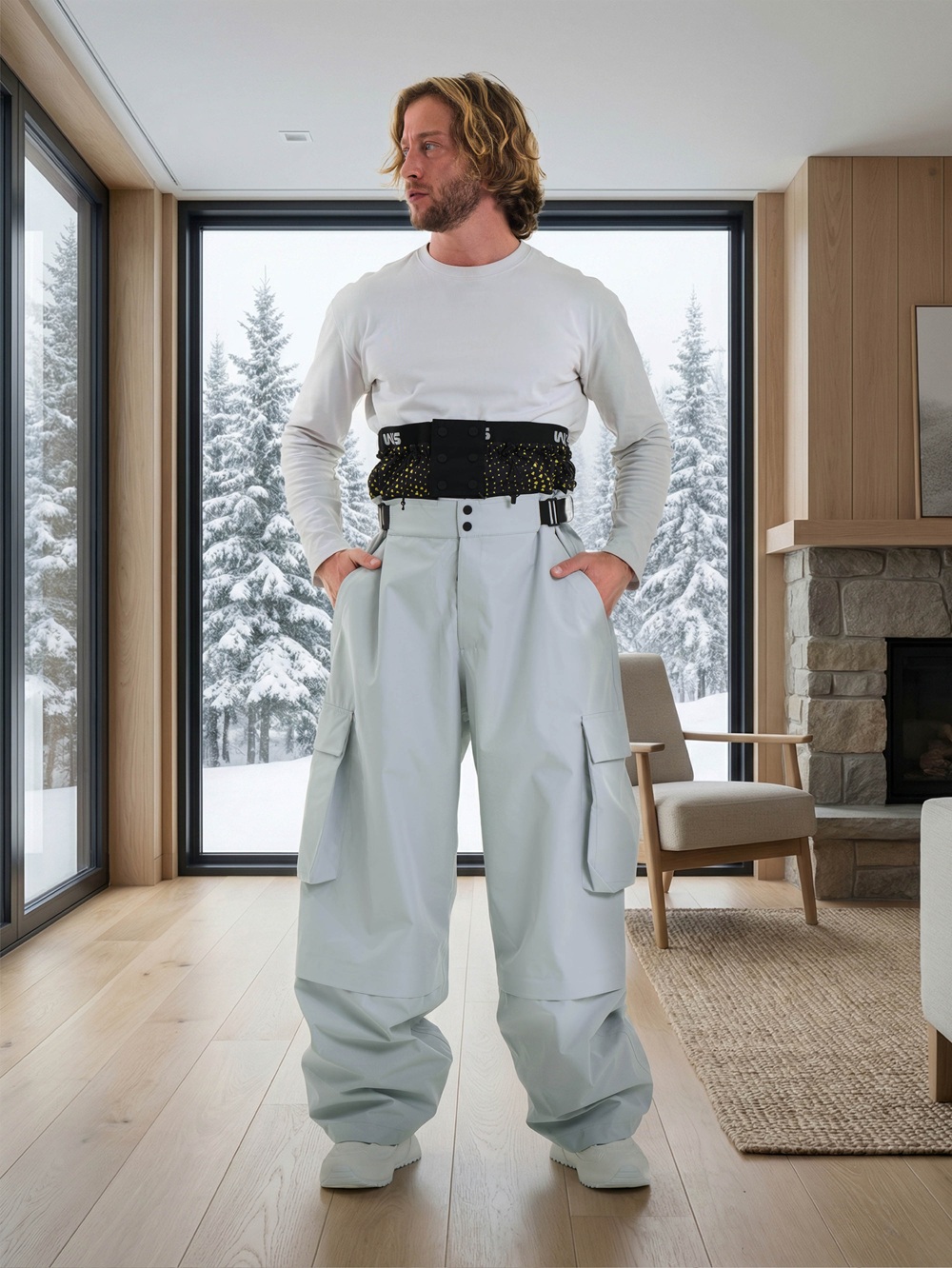 Штаны Дропстеп U (Светло-серый / Светло-серый)